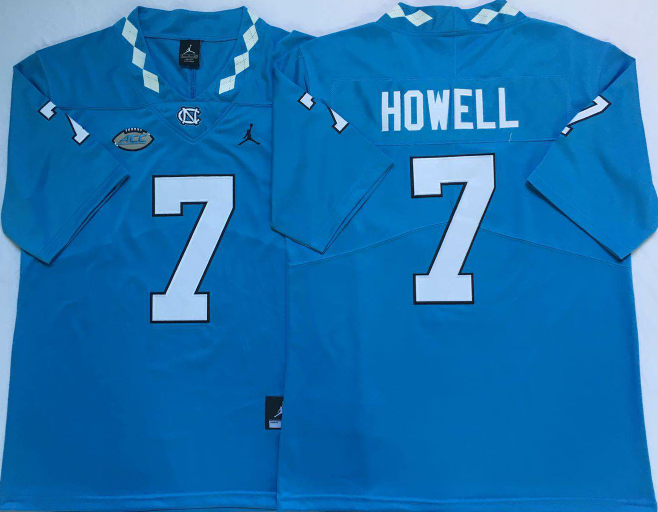 NCAA North Carolina Tar Heels #7 Howell blue jerseys-0
